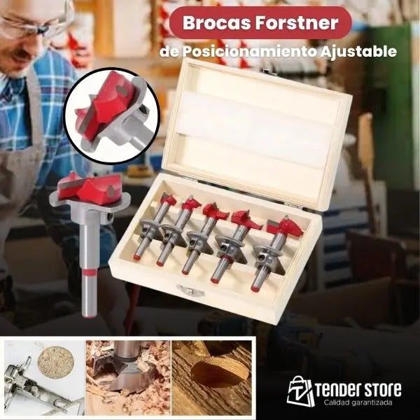 Set de 5 Brocas Forstner PRO