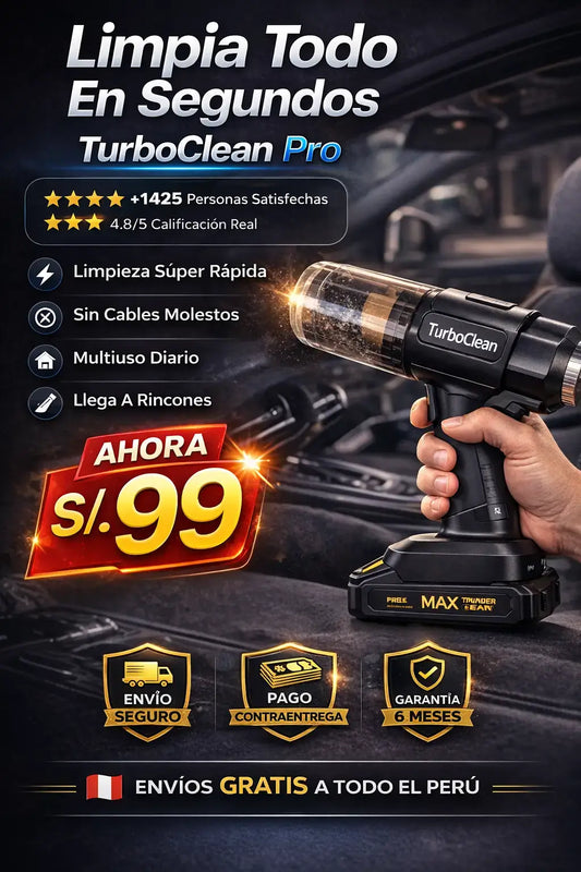 Turbo Clean - Aspirador Portatil 48v