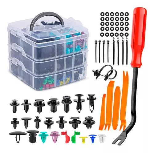 725 Piezas Grapas Automotriz - Juego Completo de Sujetadores y Clips
